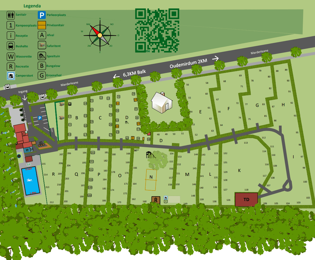 Plattegrond camping Rijsterbos